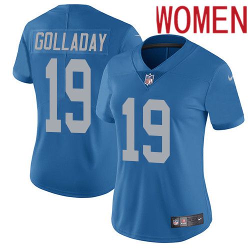 Women Detroit Lions #19 Kenny Golladay Nike Blue Alternate Vapor Limited NFL Jersey
